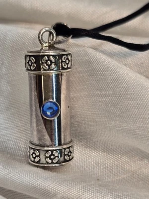 Collar Recuerdo Plata, Cristal Azul, Colgante Sueños y Deseos  Foto 1 de 4