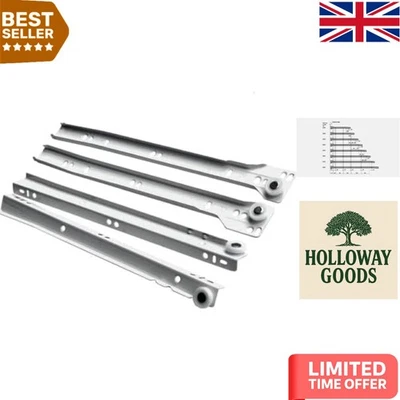 Upgrade Your Drawers with 600mm Metal Roller Drawer Slides - 20kg Capacity - Image 1 of 4