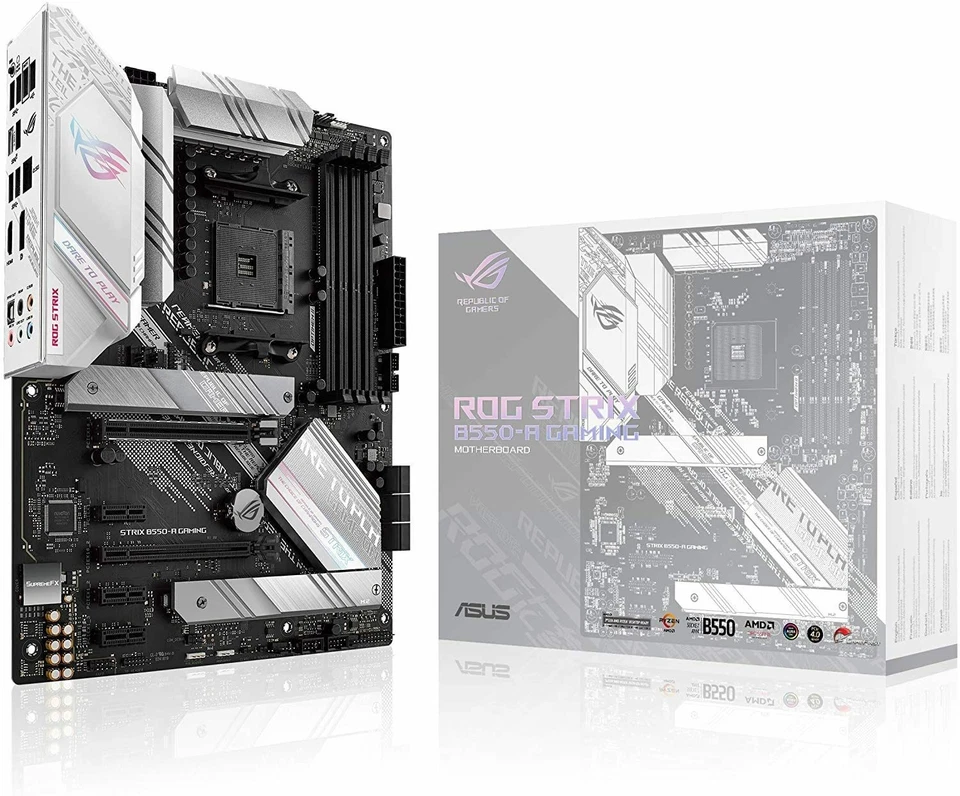 Placa madre compatible con Socket AM4 ROG STRIX B550-A GAMING con ASUS AMD B550 - Imagen 1 de 4