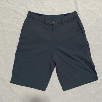 Pantalones Cortos Lululemon Para Hombres 28 Azul Marino ABC Calce Clásico Golf 9” Rendimiento Elástico Chino Foto 1 de 4