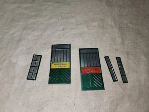 Vintage Noma 450 Red Roof Talking Train Station Parts Doors Windows - Picture 1 of 2