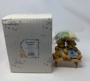 Cherished Teddies Carter And Elsie "We’re Friends Rain Or Shine" #302791 ENESCO  - Picture 1 of 2