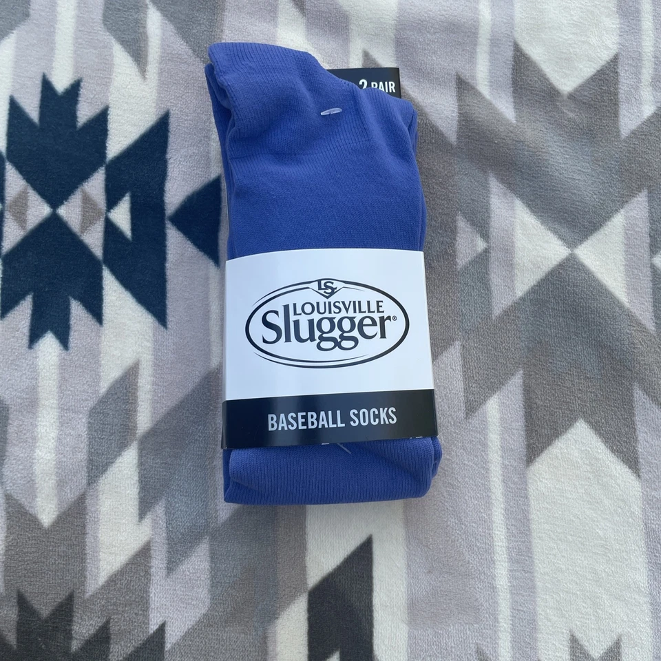 Paquete de 2 calcetines de béisbol Louisville Slugger para jóvenes azul periwinkle juvenil talla 4-8 Foto 1 de 3