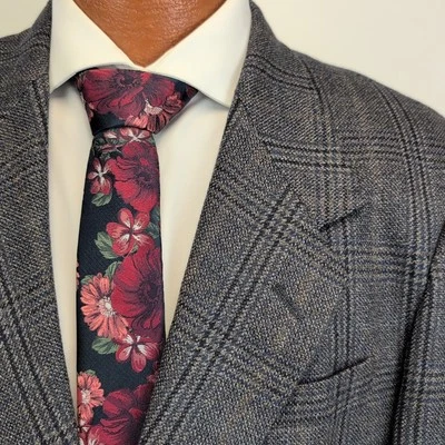 Blazer Tom James Hombres 42R Lana Azul Gris Glen Cuadros Ventana Tweed Foto 1 de 4