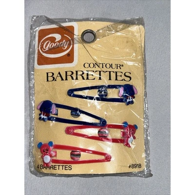 4 Vintage Goody Contour Barrettes With Animals #8918 New Made In USA - Image 1 of 4