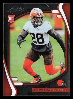 Jeremiah Owusu-Koramoah 2021 Panini Absolute #160 Browns ROOKIE BUY10GET5FREE - Image 1 of 2