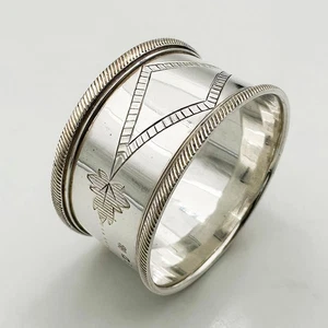 ANILLO SERVILLETERO ANTIGUO PLATA ESTERLINA VICTORIANO Sheffield 1870 Martin, Hall & Co - Imagen 1 de 6