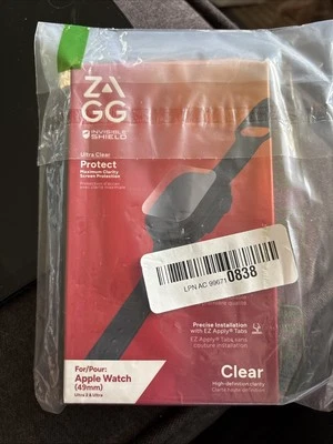 Cristal protector invisible ZAGG ultra transparente para Apple Watch EZ aplicar nuevo en paquete Foto 1 de 3