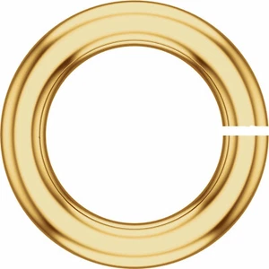 Anillo de salto pesado abierto calibre 16ga oro amarillo 14k sólido identificación 9,25 mm OD 12 mm HECHO EN EE. UU. - Imagen 1 de 2