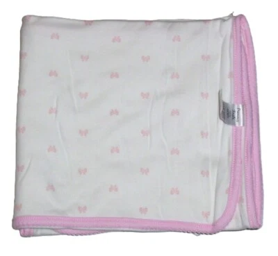 НОВЫЕ розовые белые банты Carters Precious Firsts лента детское одеяло хлопок безопасность - Изображение 1 из 2