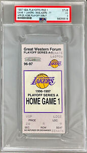 Kobe Bryant ROOKIE “Playoff Debut” (PSA) VG3 VIPTicket 1997 Only 2 in Population