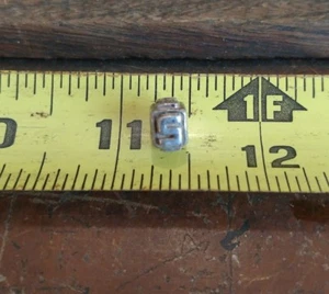 Vintage Sterling Silber 925 Schieber Charm Buchstabe S NrS 4-seitig - Bild 1 von 3