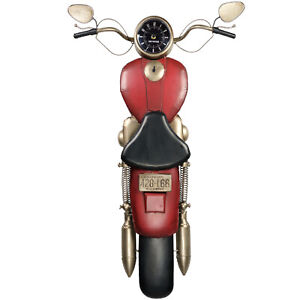 Motorcycle Wall Dcor with Clock
