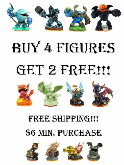 Skylanders Giants Figures Buy 4 Get 2 Free - $6 Minimum Purchase - Free Shipping - Image 1 of 1