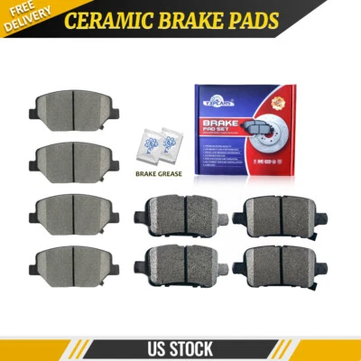 Front & Rear Ceramic Disc Brake Pads For Chevrolet Equinox GMC Terrain - Image 1 of 4