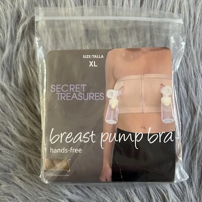 Sujetador extractor de leche Secret Treasures para mujer talla XL bronceado inalámbrico manos libres Foto 1 de 4