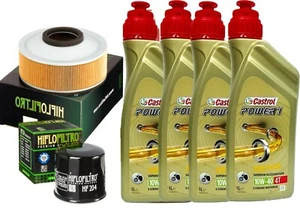 KIT TAGLIANDO CASTROL 10W40 FILTRO OLIO ARIA KAWASAKI VN 800 VULCAN 2003 AL 2005 - Foto 1 di 3