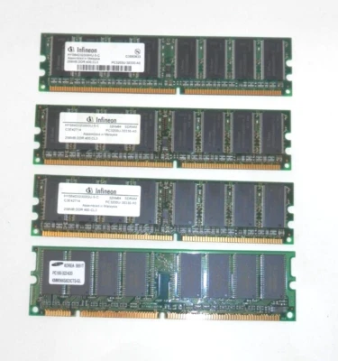 Infineon 256MB SDRAM DDR 400 CL3 PC3200U-30330-A0 - Image 1 of 4