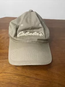 Cabela's Hat Ball Cap Tan Brown Embroidered Logo Adjustable One Size - Picture 1 of 10