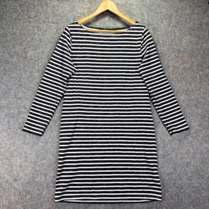 Gap Shift Dress Women L Navy White Striped Knit Pullover Nautical Summer Cotton - Picture 1 of 11