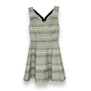 Red Saks Fifth Ave Sleeveless Tribal Print Fit & Flare Dress Back Cut Outs S/P - Picture 1 of 12