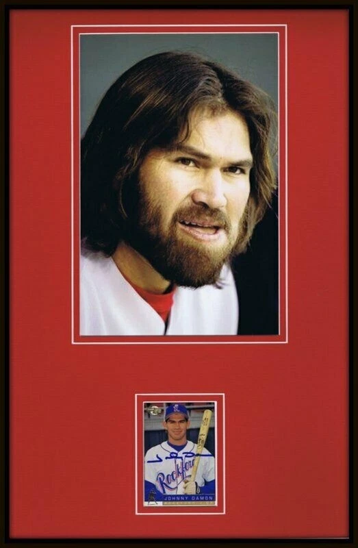 Johnny Damon Signed Framed 11x17 Photo Display JSA Red Sox  - Image 1 of 1