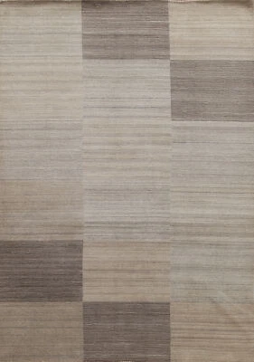 Oriental Gabbeh Indian Rug Checked Handmade Wool 6x8 ft - Изображение 1 из 4