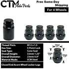 4x Black 12x1.5 Cone Seat Anti-Theft Wheel Lock Lug Nut Set+Key Fit Chevy Model Chevrolet Captiva