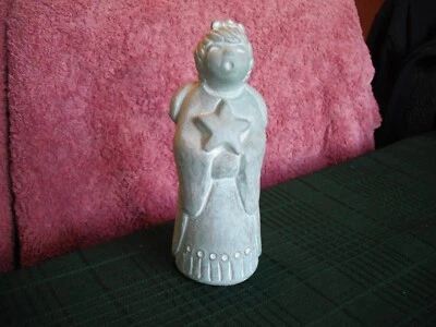 Escultura Isabel Bloom Green Angel Holding Star 1993 firmada Foto 1 de 4