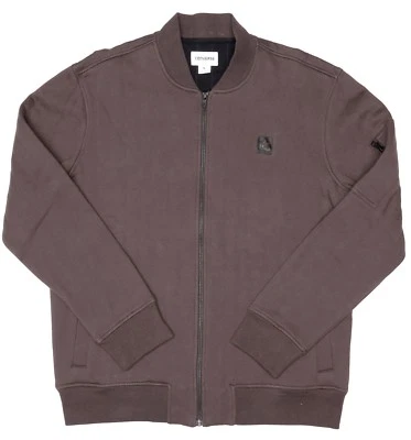 Chaqueta Converse L30105 Para Hombre Marrón Cremallera Completa Talla Grande Foto 1 de 3