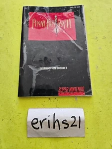 Final Fantasy II 2 SNES Super Nintendo Manual de instrucciones Solo auténtico - Imagen 1 de 4