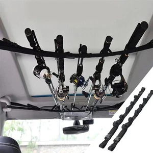 2x Car Fishing Rod Strap Vehicle Rod Carrier Storage Net Fishing Pole Holder SUV - Picture 1 of 13