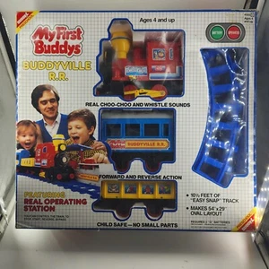 My First Buddys Train Set Buddyville R.R Easy Snap Tracks 1989 Tested Vintage - Picture 1 of 19
