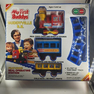 My First Buddys 火车套装 Buddyville R.R Easy Snap Tracks 1989 年测试老式 — 第 1/4 张图片
