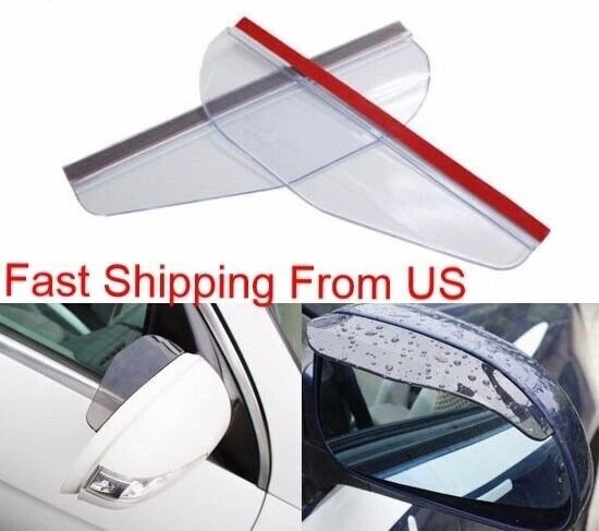 Espejo retrovisor lateral izquierdo derecho transparente para lluvia parasol protector transparente Foto 1 de 1