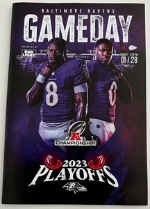 Baltimore Ravens 2023 AFC Championship Stadium Game Day Program - Lamar Jackson - Picture 1 of 5