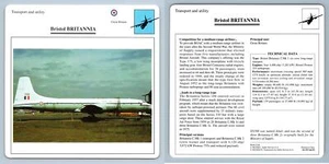 Bristol Britannia - Transport - Warplanes Collectors Club Card - Picture 1 of 1