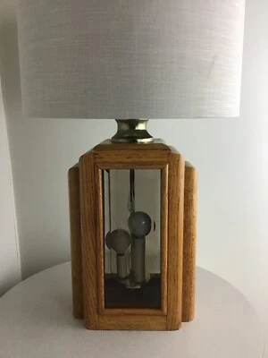 Lámpara vintage danesa moderna de mediados de siglo con base iluminada alrededor de los años 70 y 80 Foto 1 de 4