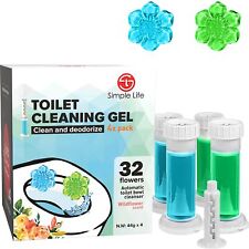 Toilet Bowl Cleaner | Fresh Flower Gel Stamp | Stops Limescale and Stains wit...