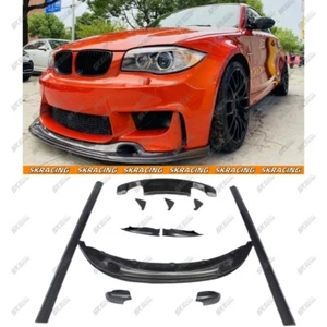 Alerón faldones laterales labio delantero trasero fibra carbono real para BMW 1M E82 2011 cupé - Imagen 1 de 47