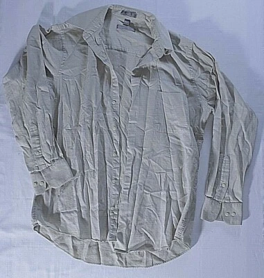 Camisa Geoffrey Beene Para Hombres Talla 16 34/35 Fácil Cuidado Formal Manga Larga Beige Foto 1 de 4