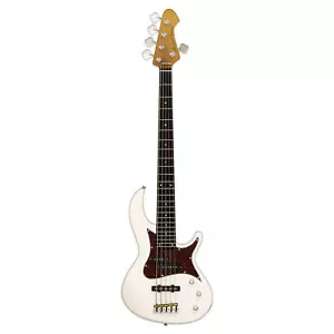 Aria 313 Mk2-5 Open Pore White - 5-String Electric Bass - Picture 1 of 3