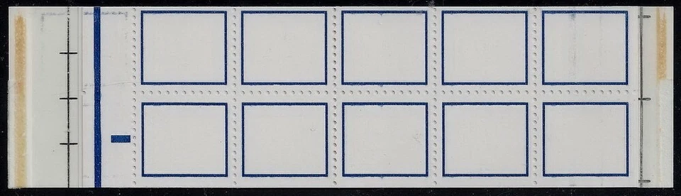 TDB41 Test/Dummy Complete Booklet 4-(TDP14(a) Panes of 10 "Blue Rectangles" MNH - Image 1 of 2