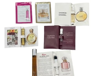 lot of 7 perfume samples chance chanel guerlain versace euphoria di gioia READ - Picture 1 of 16
