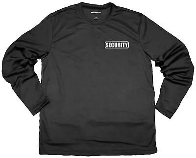Security Performance Long Sleeve t Shirts, Reflective Decoration, front & back - Image 1 of 4