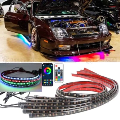 For Kia Stinger 6X RGB Car Dreamy Lamp Underglow LED Lighting Kit Strips Light - Image 1 of 4