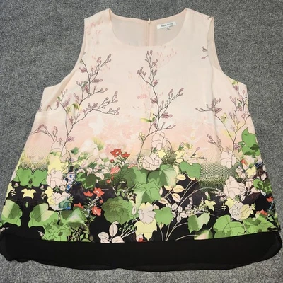 Blusa Forrada Rosa Oliva Top Mujer 2X Rosa Estampado Floral Arte Asiático Boho Foto 1 de 4