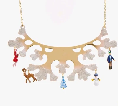 BN LES NEREIDES Les Néréides N2 Gold Christmas Snow Queen Fairytale Necklace  - Image 1 of 2