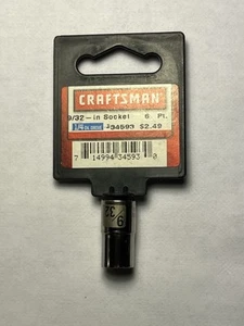Craftsman Socket 1/4" Drive 9/32 6pt 34593 Easy Read Sears NOS Made In The USA - Picture 1 of 7
