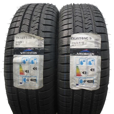 2 x VREDESTEIN 215/70 R15 98T Quatrac 5 Ganzjahresreifen 2018 VOLL - Bild 1 von 4